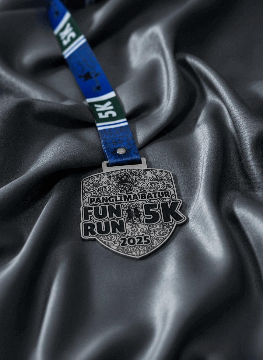 Medali Finisher Lari 5K/10K: Custom Nama & Event