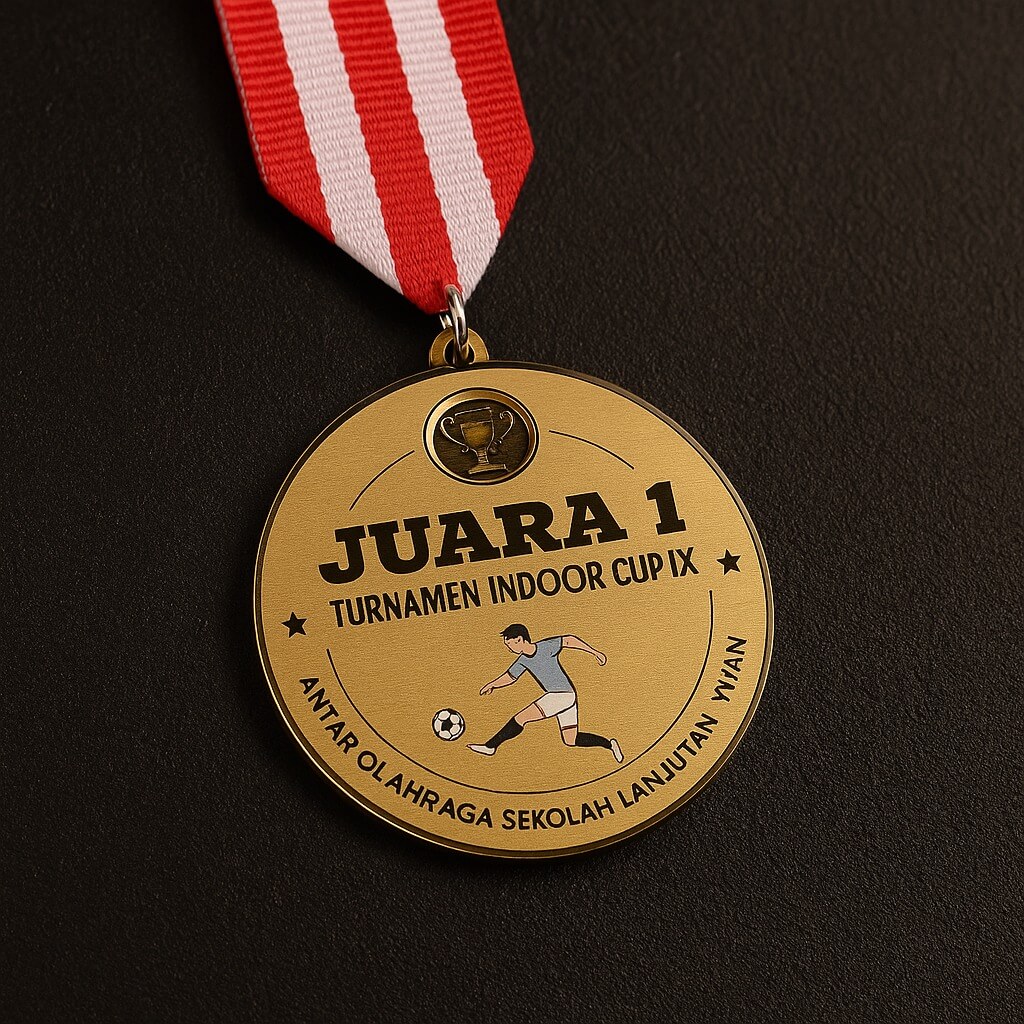 Medali Futsal Custom Jakarta untuk Turnamen & Liga Sekolah