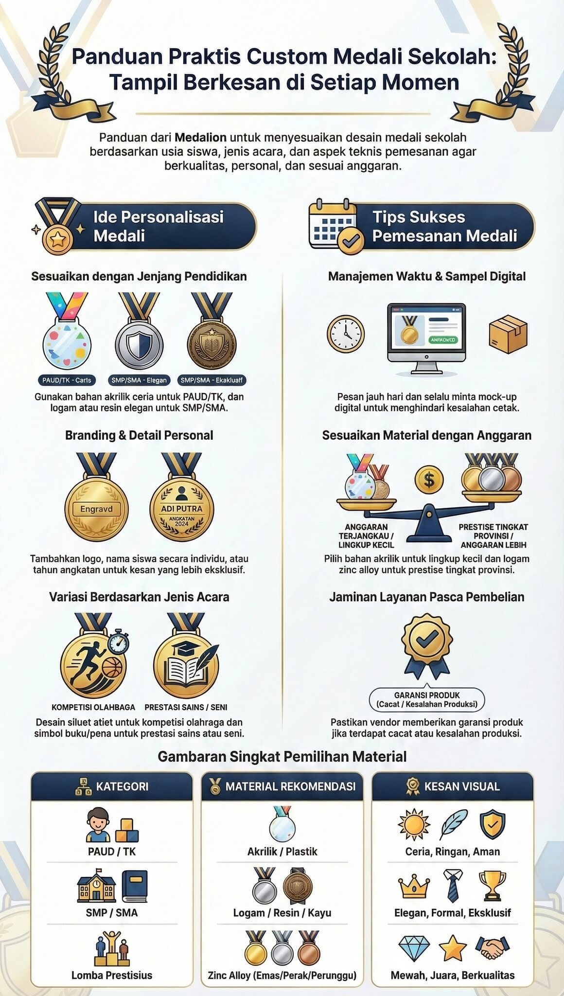 Infografik Medali Sekolah